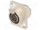 Socket  XLR mini  female  PIN  5  soldering  4A  0.5mm2