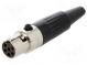 Plug  XLR mini  female  PIN  6  for cable  soldering  1.2A  0.38mm2