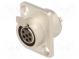 Socket  XLR mini  female  PIN  6  soldering  1.2A  0.38mm2
