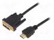 Кабель  HDMI 1.4  DVI-D (18+1) вилка,вилка HDMI  2м  черный