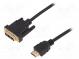 Кабель  HDMI 1.4  DVI-D (18+1) вилка,вилка HDMI  3м  черный