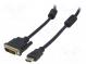 Кабель  HDMI 1.4  DVI-D (24+1) вилка,вилка HDMI  1,8м  черный