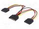 Cable  SATA  SATA male,SATA female x2  0.15m
