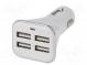 Automotive power supply  USB A socket x4  Sup.volt  12÷24VDC
