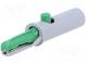 Crocodile clip  6A  60VDC  green  Grip capac  max.7.5mm  930126104