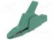 Crocodile clip  34A  green  Grip capac  max.30mm  Socket size  4mm