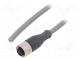Connection lead  M12  PIN  5  straight  3m  plug  63VAC  2.5A  PVC