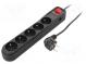 Plug socket strip  protective  Sockets  5  250VAC  10A