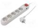 Plug socket strip  protective  Sockets  5  250VAC  10A
