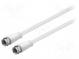 Cable  75Ω  10m  F plug,both sides  white
