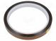 Tape  high temperature resistant  Thk  0.07mm  50%  amber  W  10mm