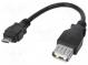 Adapter  USB 2.0  USB A socket, USB B micro plug  80mm