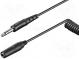 Cable  Jack 6,3mm socket,Jack 6,3mm plug  5m  black  Øout  4mm