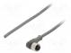 Connection lead  M12  PIN  5  angled  5m  plug  63VAC  2.5A  -25÷80°C