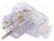 Connector  AC supply  male  plug  2P+PE  250VAC  16A  for cable