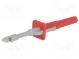 Clip-on probe  with puncturing point  10A  red  4mm  Ø  4mm
