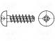 Screw  for plastic  1.8x4  Head  cheese head  Pozidriv  PZ0  steel