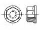 Nut  with flange  hexagonal  M12  steel  Plating  zinc  18mm
