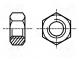 Nut  hexagonal  M1  0.25  steel  Plating  zinc  H  0.8mm  2.5mm