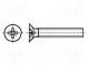 Screw  M2,5x10  DIN  965A  Head  countersunk  Pozidriv  steel  zinc