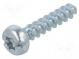 Screw  for plastic  2.5x12  Head  cheese head  slotted,Torx®  zinc