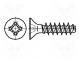 Screw  for plastic  2.5x6  Head  countersunk  Phillips  PH1  steel