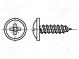 Screw  3.5x6.5  Head  button  Pozidriv  PZ2  hardened steel  zinc