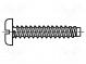 Screw  for plastic  3.9x13  Head  cheese head  slotted  1mm  steel