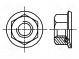 Nut  with flange  hexagonal  M3  0.5  A2 stainless steel  5.5mm