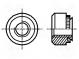 Nut  round  M3  hardened steel  Plating  zinc  BN  200  push-on