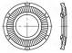 Washer  round,externally serrated  M3  D=6mm  spring steel