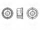 Nut  with flange  hexagonal  M3  0.5  steel  Plating  zinc  H  4mm