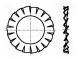 Washer  externally serrated  M3  D=6mm  h=0.4mm  spring steel