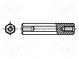Screwed spacer sleeve  10mm  Int.thread  M3  brass  nickel