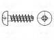 Screw  for plastic  3x18  Head  cheese head  Pozidriv  PZ1  steel