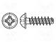 Винт  для термопластов  3x8  Головка  сферическая  Phillips  PH2
