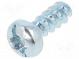 Screw  for plastic  3x8  Head  cheese head  slotted,Torx®  zinc