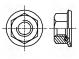 Nut  with flange  hexagonal  M4  0.7  steel  Plating  zinc  7mm