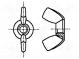 Nut  winged  M4  0.7  A2 stainless steel  BN  644