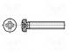 Screw  M4x8  Head  cheese head  Phillips  steel  zinc  PH2