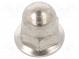 Nut  with flange  hexagonal  M5  0.8  A2 stainless steel  8mm  dome