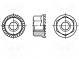Nut  with flange  hexagonal  M5  0.8  steel  Plating  zinc  H  5mm