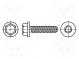 Screw  5x10  Head  hexagonal  none  8mm  hardened steel  zinc