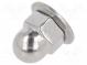 Nut  with flange  hexagonal  M6  1  A2 stainless steel  10mm  dome