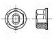 Nut  with flange  hexagonal  M6  1  steel  Plating  zinc  10mm