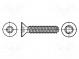 Screw  6x10  Head  countersunk  Torx®  TX30  steel  zinc  Øhead  11mm