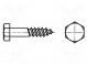 Screw  for wood  6x40  Head  hexagonal  none  10mm  steel  zinc