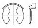Circlip  spring steel  Shaft dia  8mm  BN  13194  Ring  external