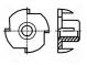 Nut  tee nut  M8  1.25  steel  Plating  zinc  BN  226