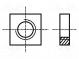 Nut  square  M8  1.25  A2 stainless steel  BN  3525  DIN  562
